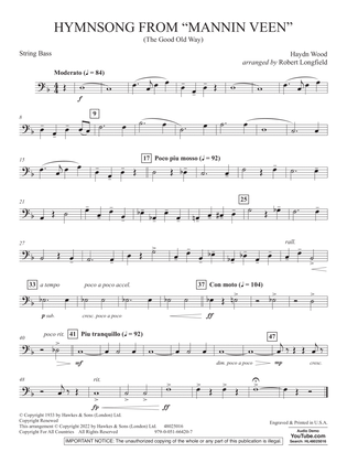 Hymnsong from "Mannin Veen" (arr. Robert Longfield) - String Bass
