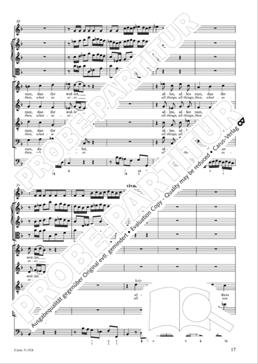 A conscience pure (Ein ungefarbt Gemute) 4-Part scores gallery preview page 18