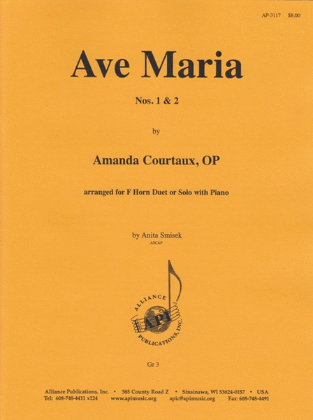 Ave Maria, No. 1 and 2, French Horn 2/Piano or Organ image number null