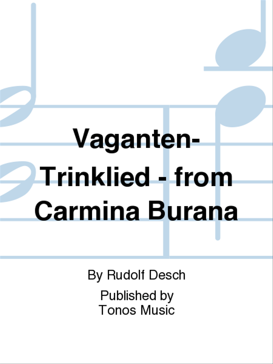 Vaganten-Trinklied - from Carmina Burana TTBB scores gallery preview page 1