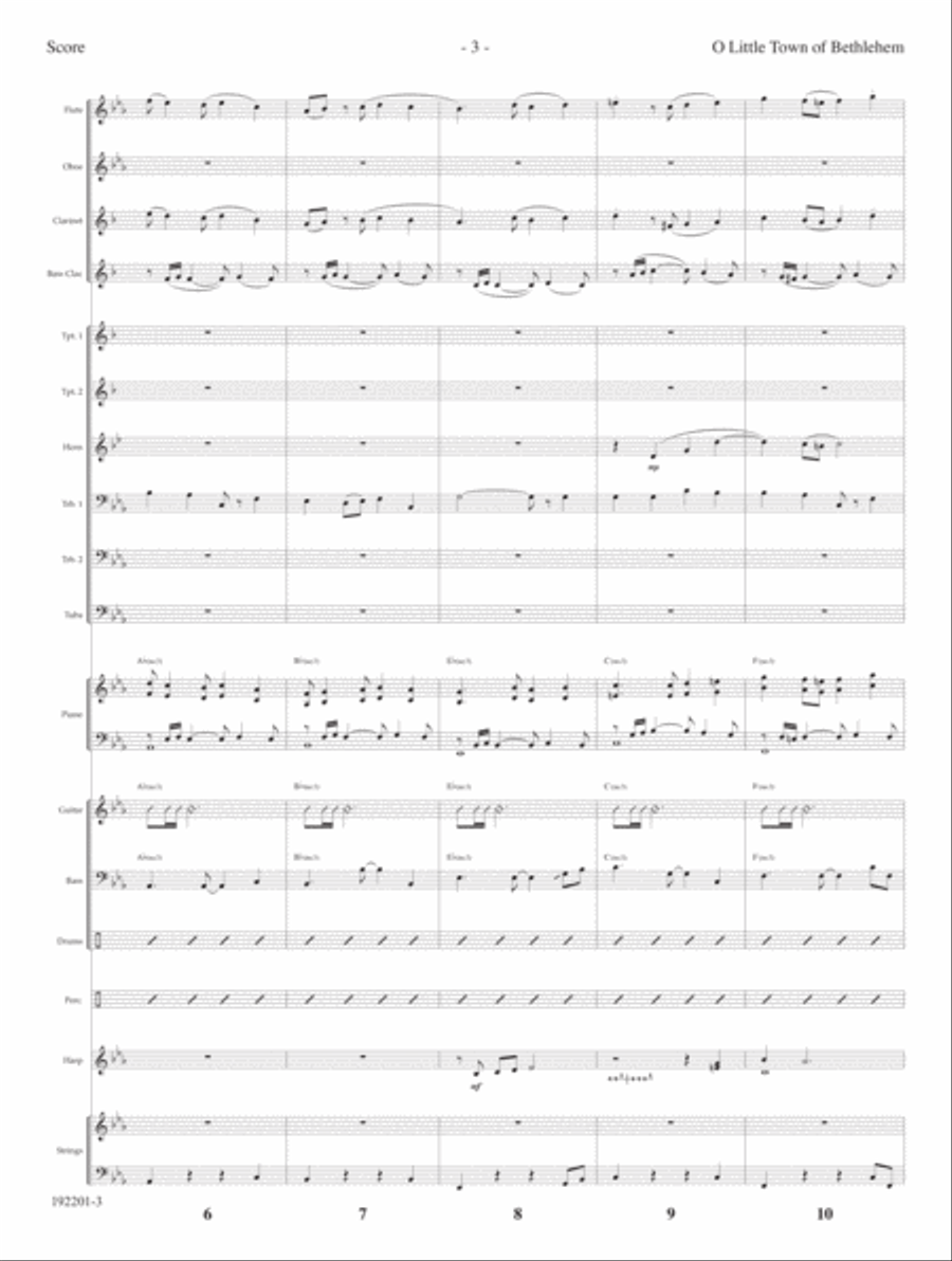 O Little Town of Bethlehem Orchestra scores gallery preview page 3