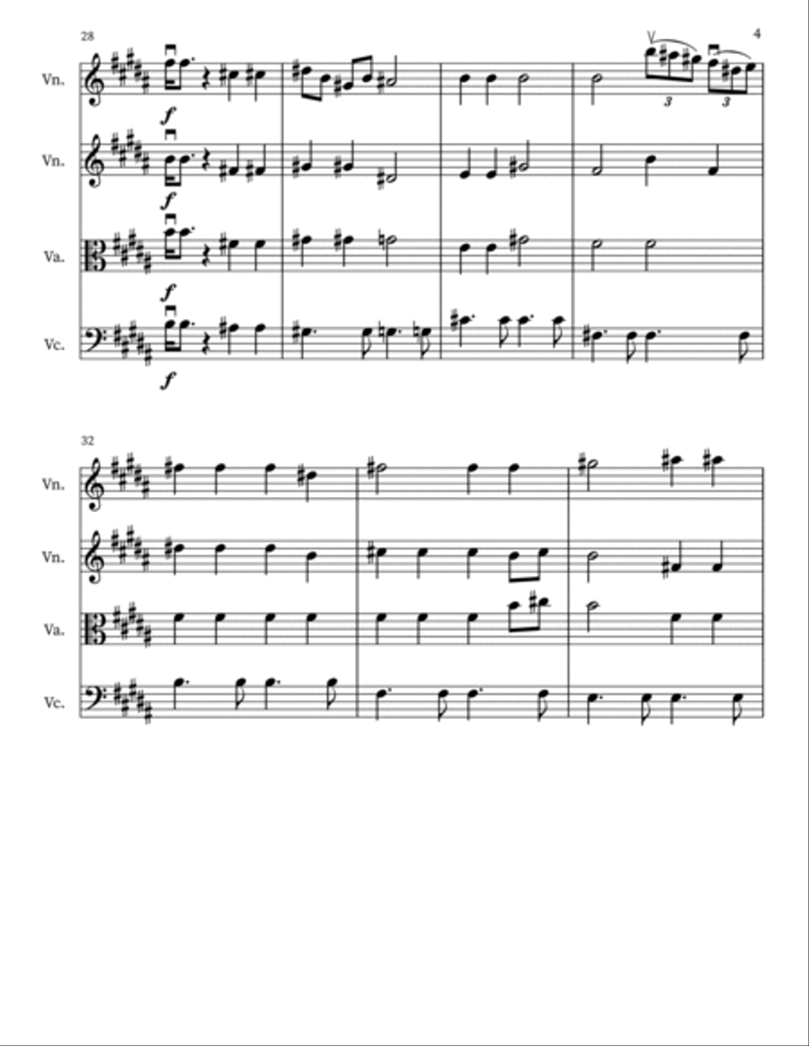 Listen Listen String Quartet scores gallery preview page 4