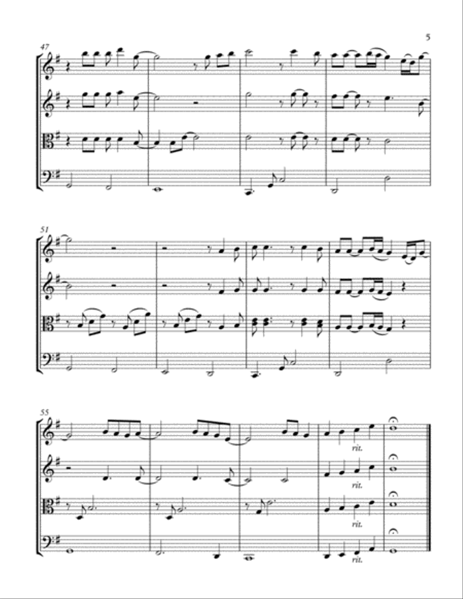 Wonderful Tonight String Quartet scores gallery preview page 6