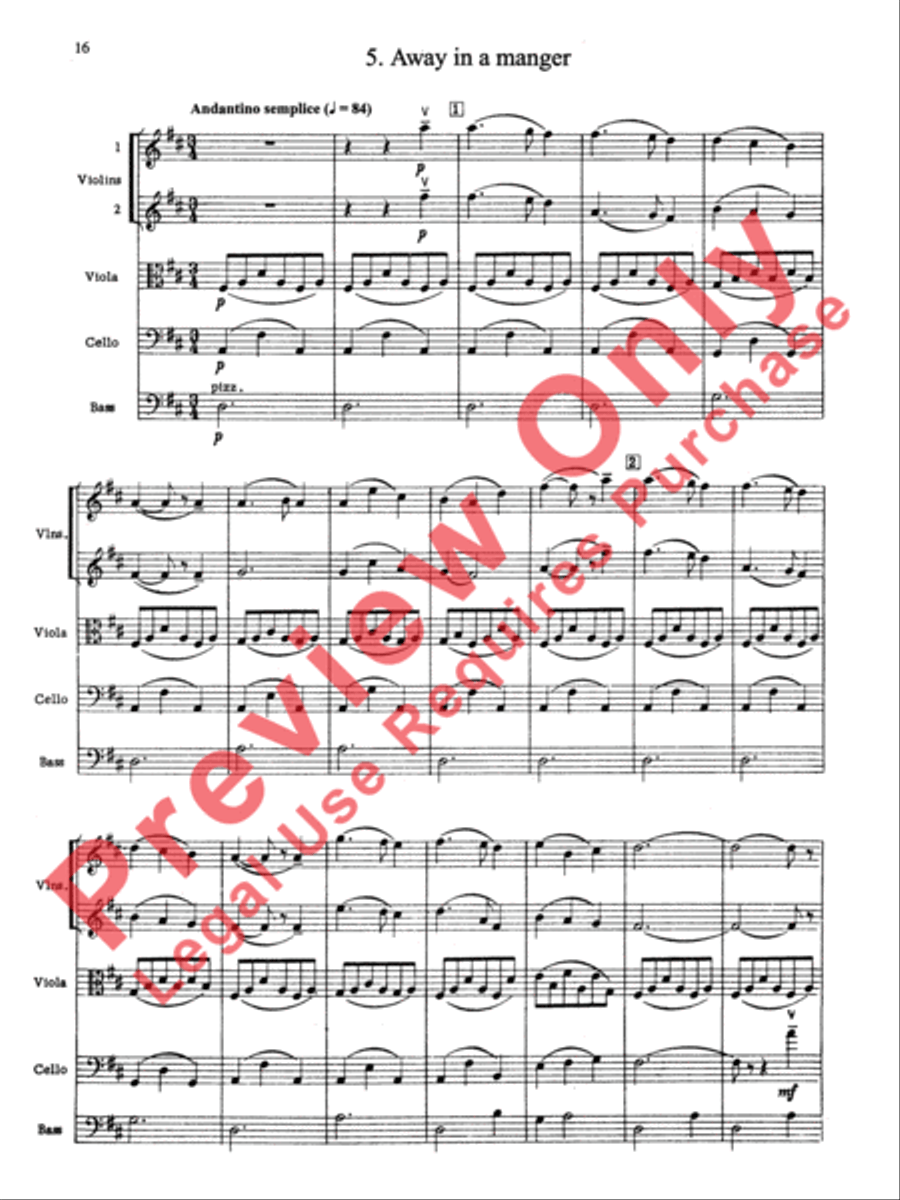 Suite of Carols String Orchestra scores gallery preview page 17