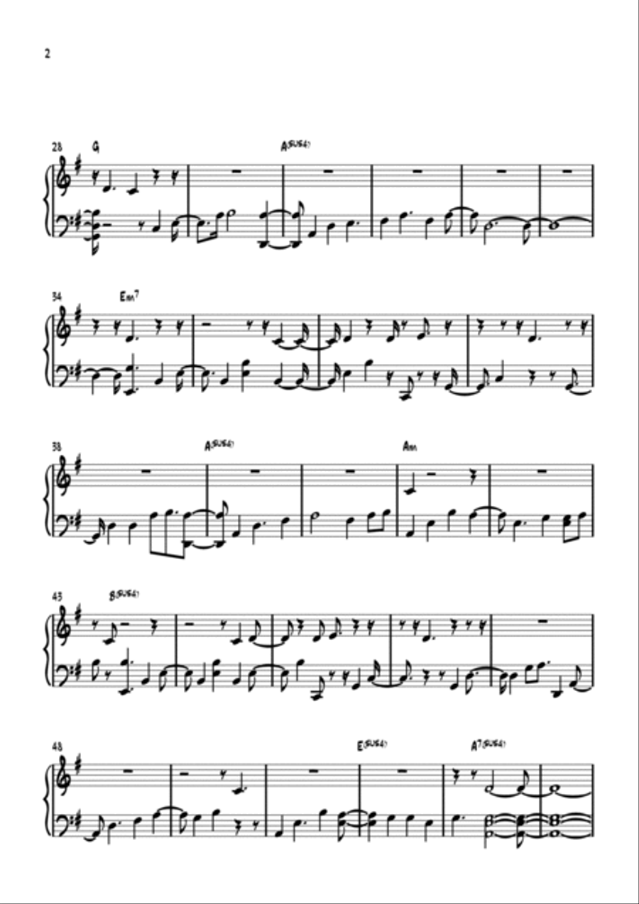 None But Jesus Easy Piano scores gallery preview page 2