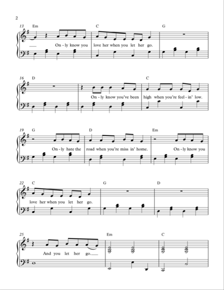 Let Her Go Let Her Go Voice scores gallery preview page 2