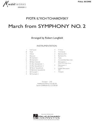 Book cover for March from Symphony No. 2 - Full Score