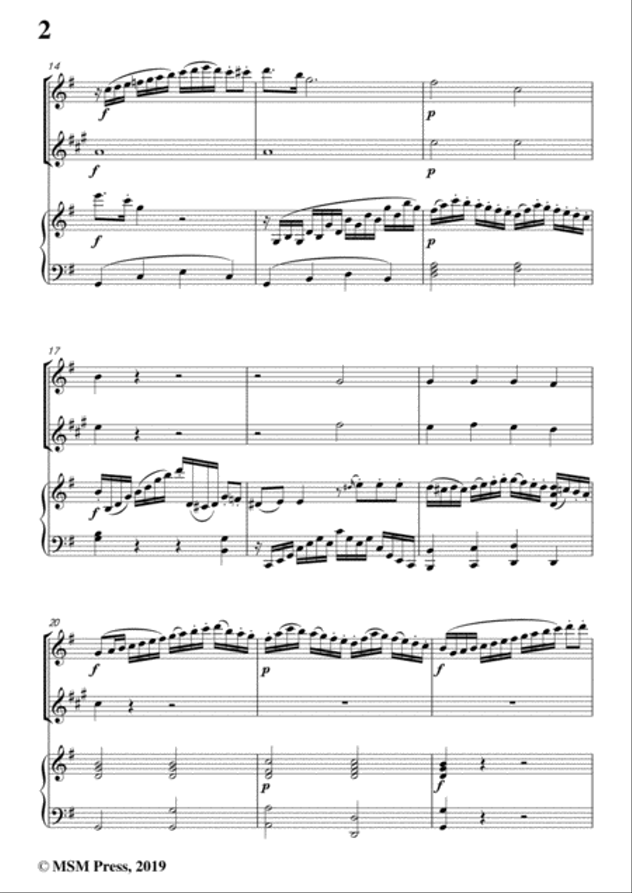 Beethoven-Trio in G Major,for Piano,Flute and Clarinet,WoO 37 Woodwind Duet scores gallery preview page 4
