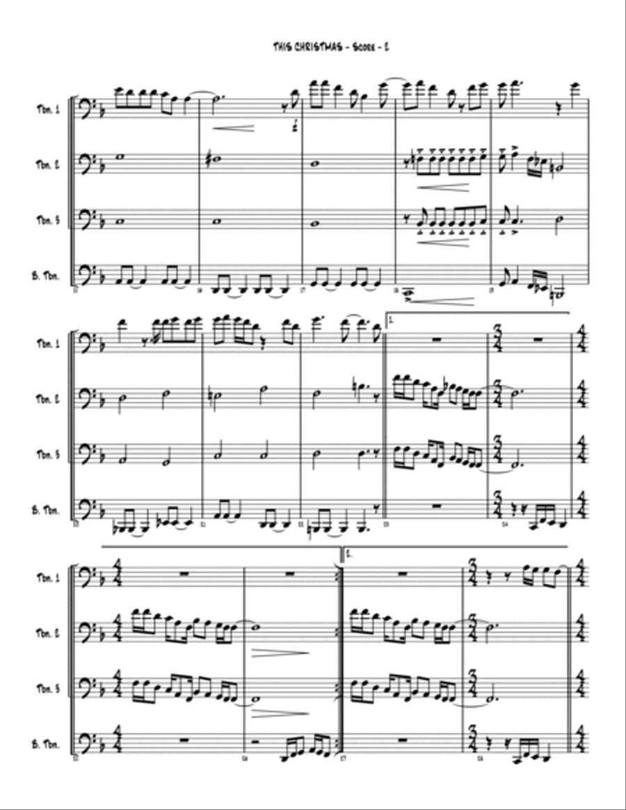 This Christmas Brass Quartet scores gallery preview page 3