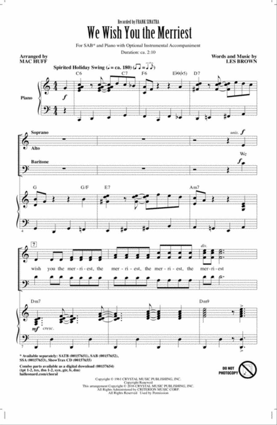 We Wish You The Merriest 3-Part scores gallery preview page 1