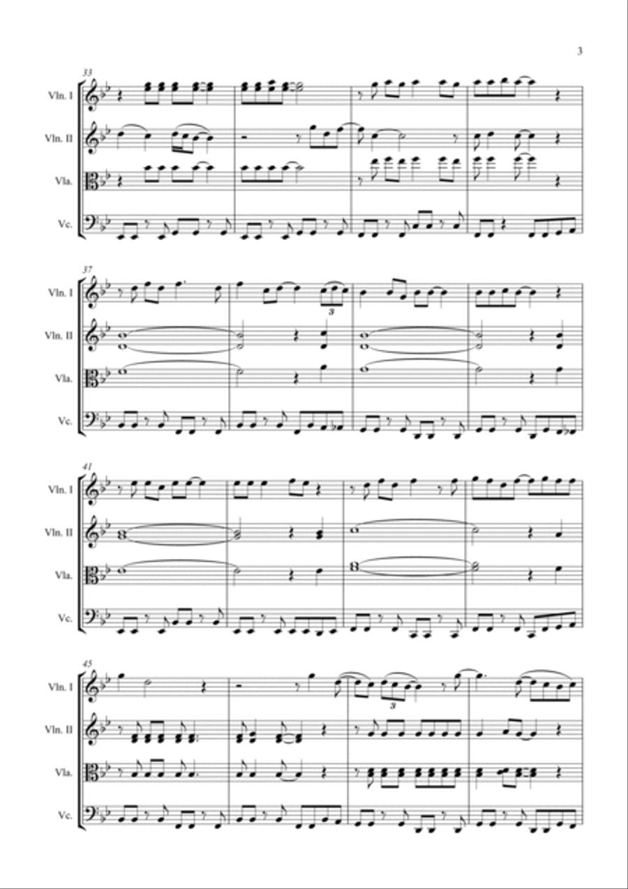 Please Mr. Postman String Quartet scores gallery preview page 3