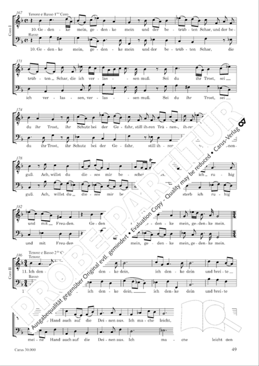 J.L. Bach: The complete motets Choir scores gallery preview page 56