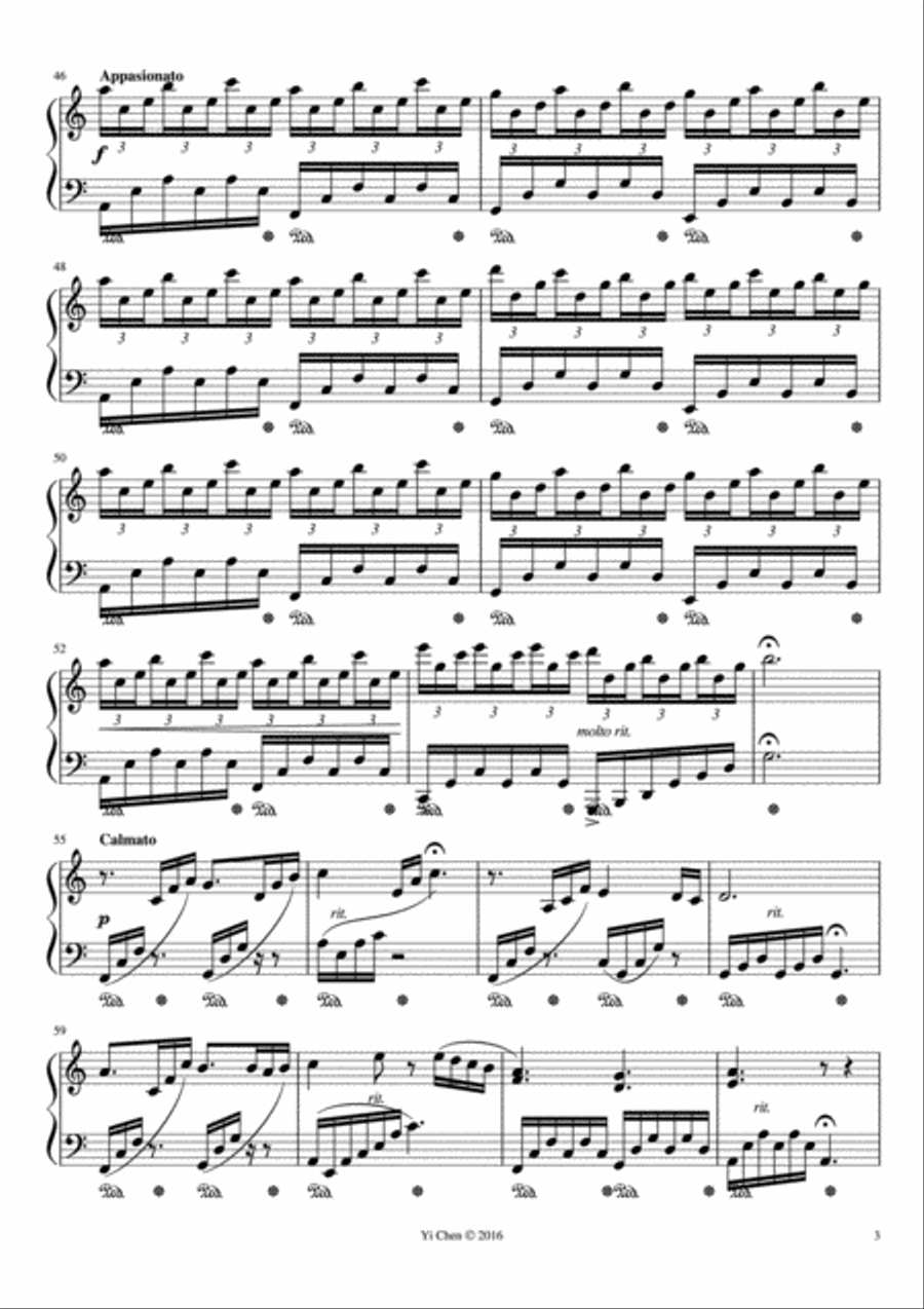 Lonely Aeolia Piano Solo scores gallery preview page 3