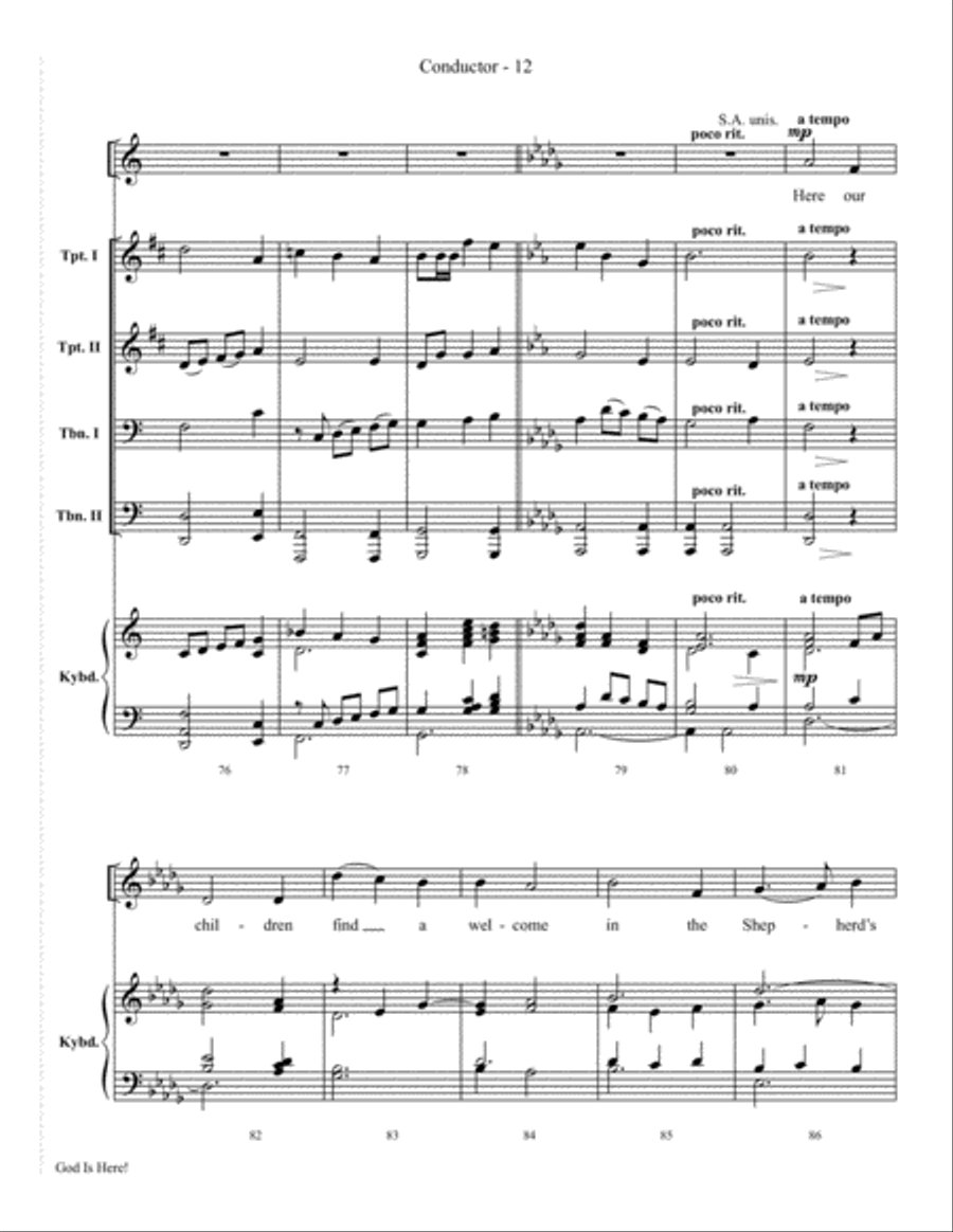 God Is Here 4-Part scores gallery preview page 14