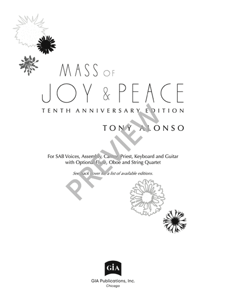 Mass of Joy and Peace, Tenth Anniversary edition - Presider edition