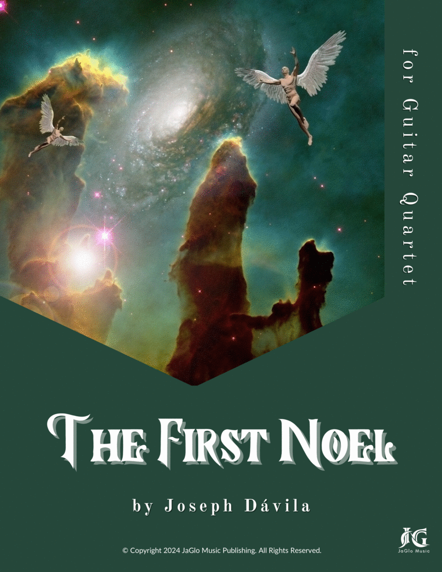 The First Noel for 4 Guitars Guitar Ensemble scores gallery preview page 1
