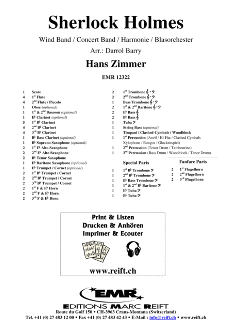 Sherlock Holmes Concert Band scores gallery preview page 2