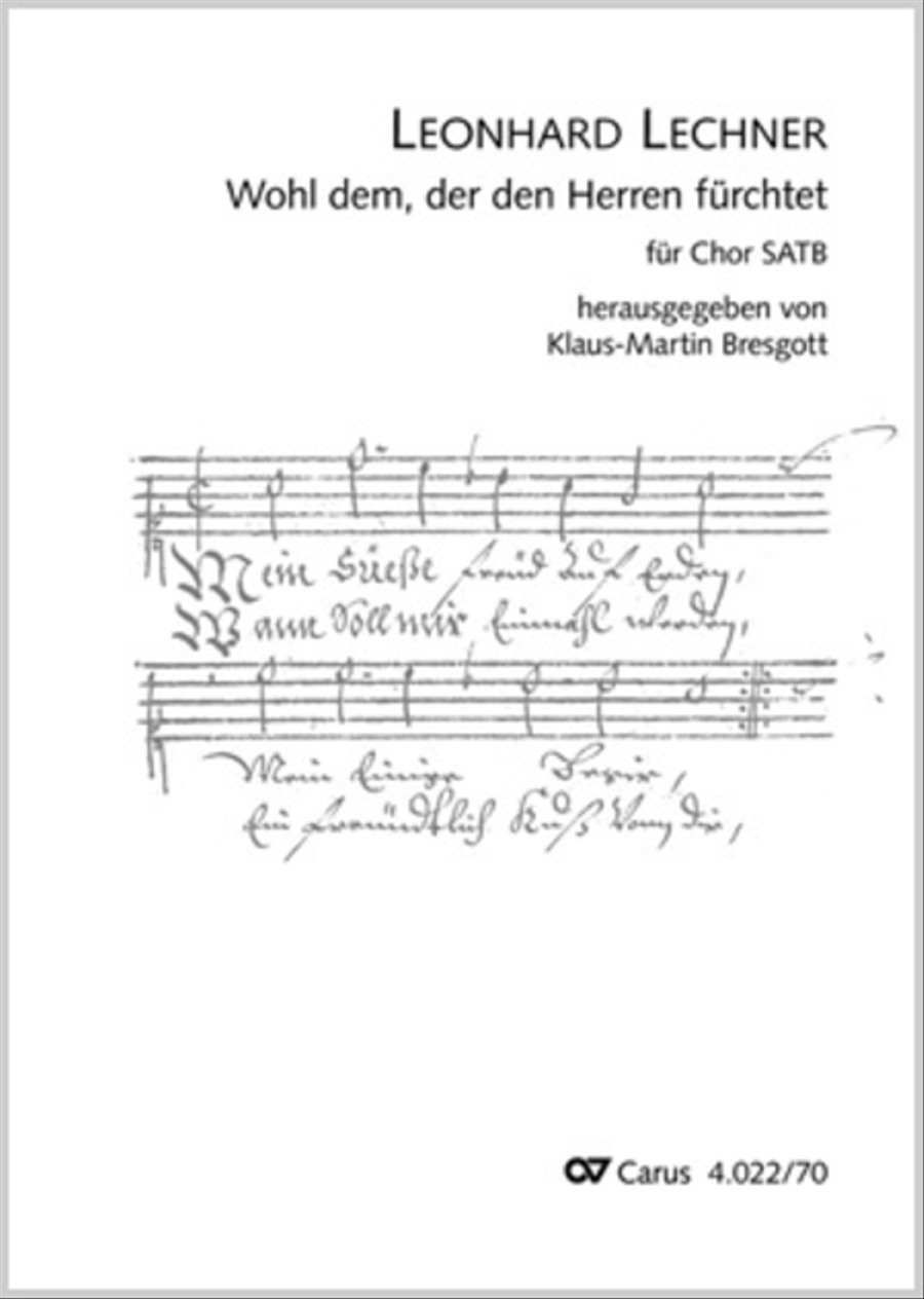 Blessed are all those who fear God (Wohl dem, der den Herren furchtet) Score scores gallery preview page 1