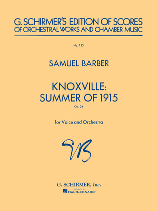 Book cover for Knoxville: Summer of 1915