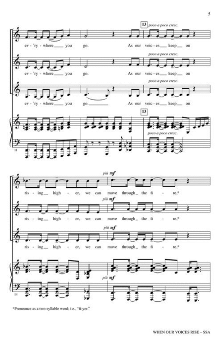 When Our Voices Rise SSA scores gallery preview page 4
