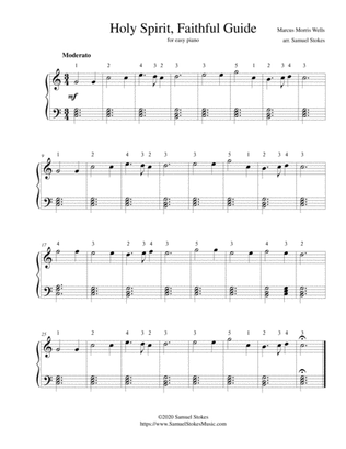 Holy Spirit, Faithful Guide - for easy piano
