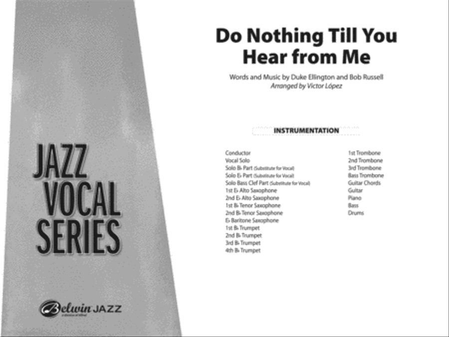 Do Nothing Till You Hear from Me: Score Jazz Ensemble scores gallery preview page 1