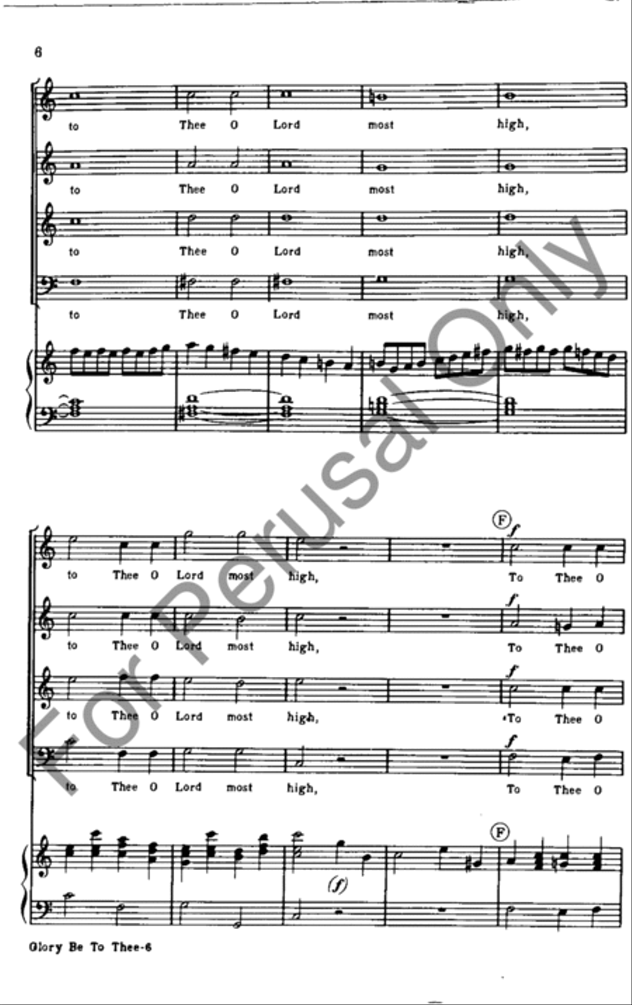 Glory Be To Thee Glory Be To Thee 4-Part scores gallery preview page 6