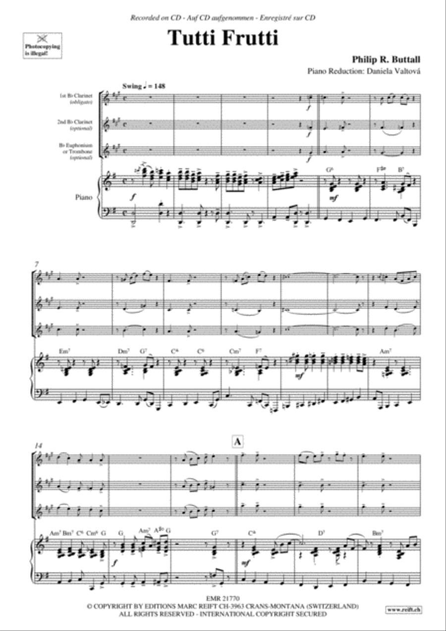 Tutti Frutti Clarinet scores gallery preview page 4