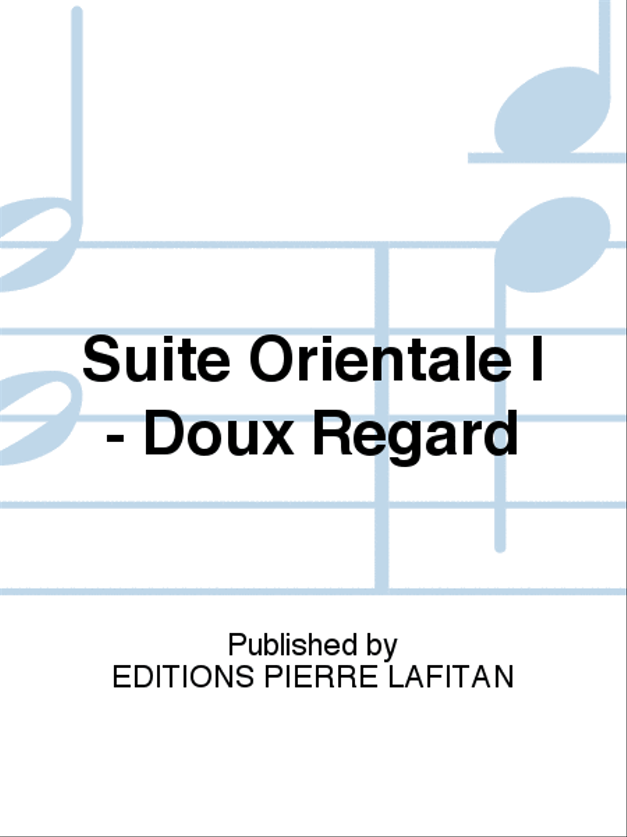 Suite Orientale I - Doux Regard Piano Accompaniment scores gallery preview page 1