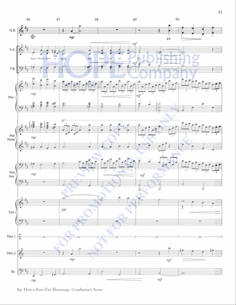 Lo, How a Rose E'er Blooming 3-Octaves scores gallery preview page 11