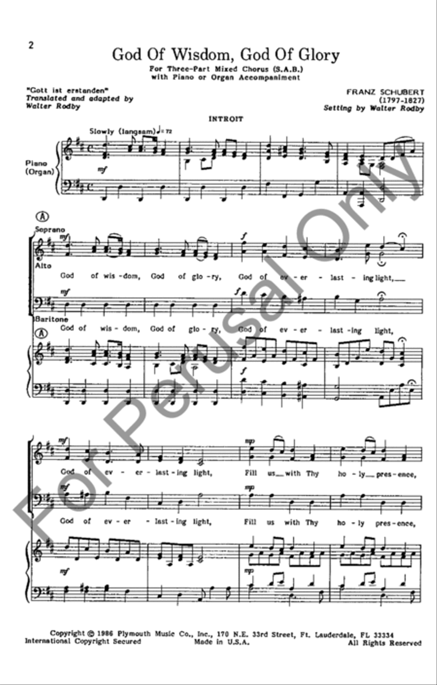 God Of Wisdom, God Of Glory 3-Part scores gallery preview page 2