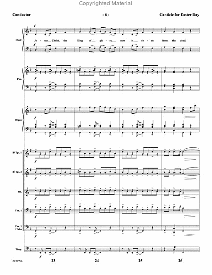 Canticle for Easter Day - Brass and Timpani Score and Parts Choir scores gallery preview page 7