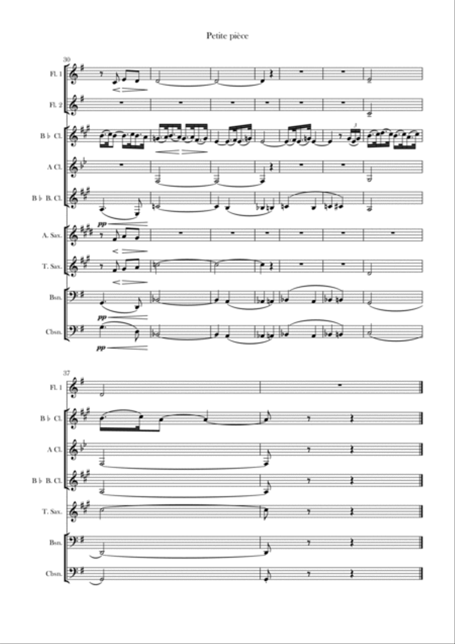 Petitè piece Woodwind Ensemble scores gallery preview page 6