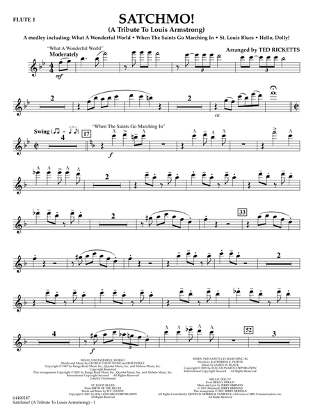 Satchmo! - A Tribute to Louis Armstrong (arr. Ted Ricketts) - Flute 1