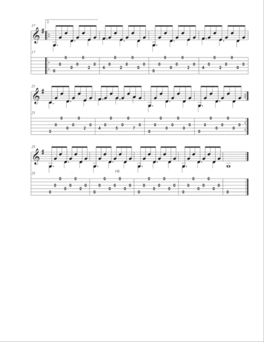 Two Easy Pieces in Open G Tuning Acoustic Guitar scores gallery preview page 4