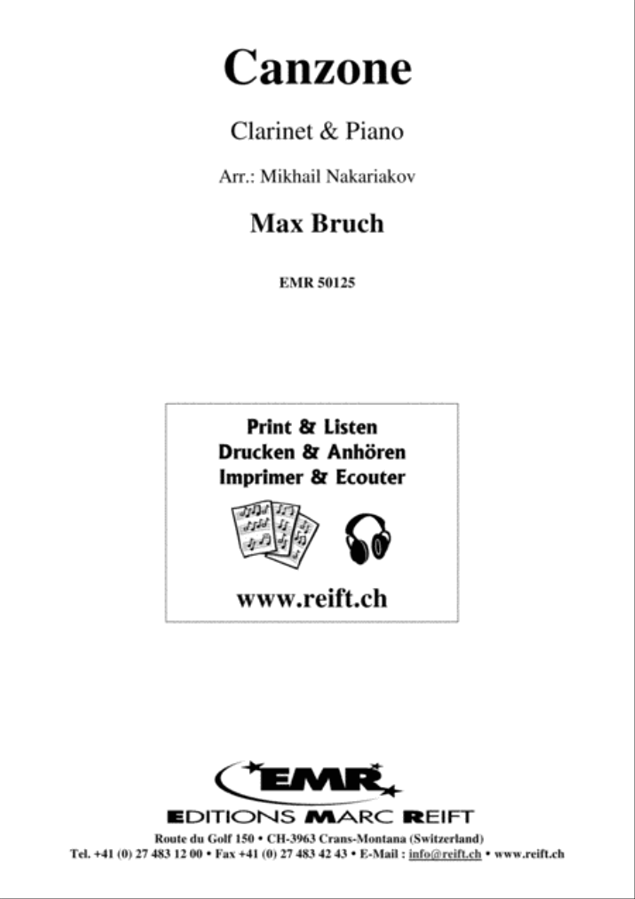 Canzone Clarinet Solo scores gallery preview page 2
