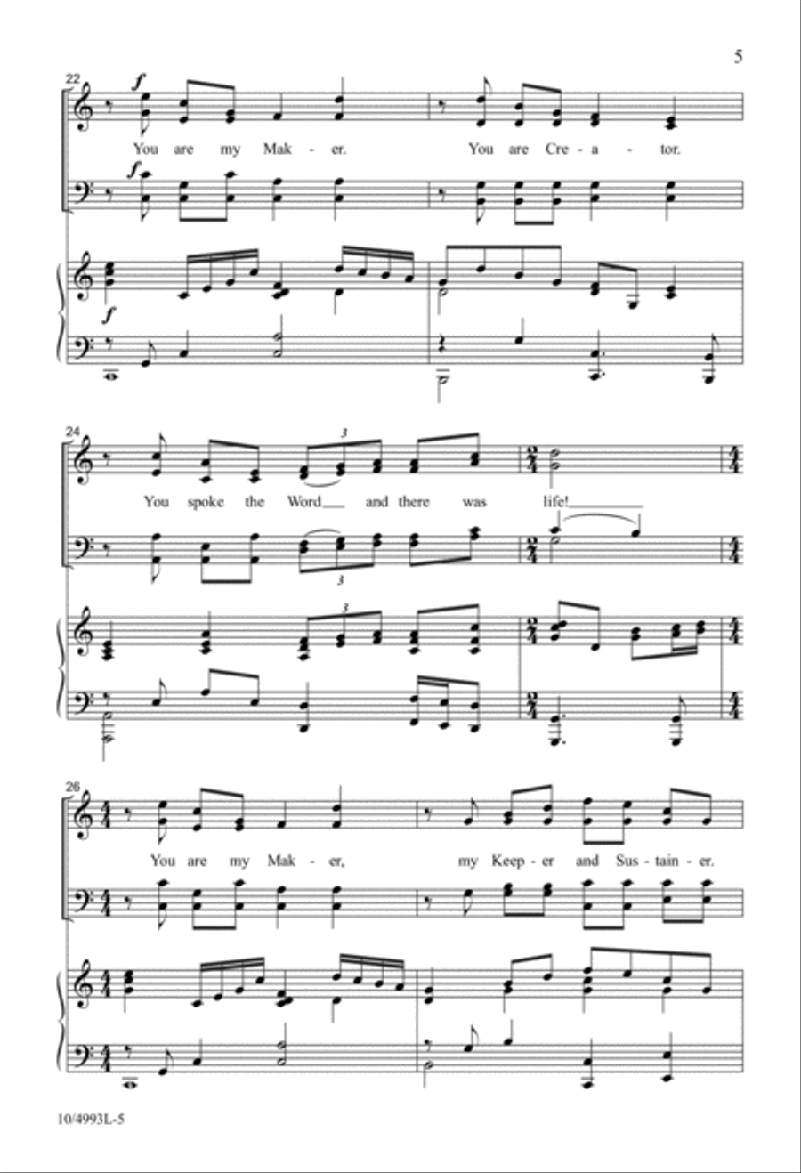 Psalm of Devotion 4-Part scores gallery preview page 5