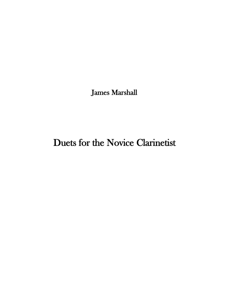 Duets for the Novice Clarinetist image number null