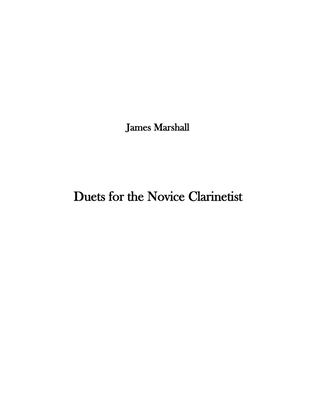 Book cover for Duets for the Novice Clarinetist