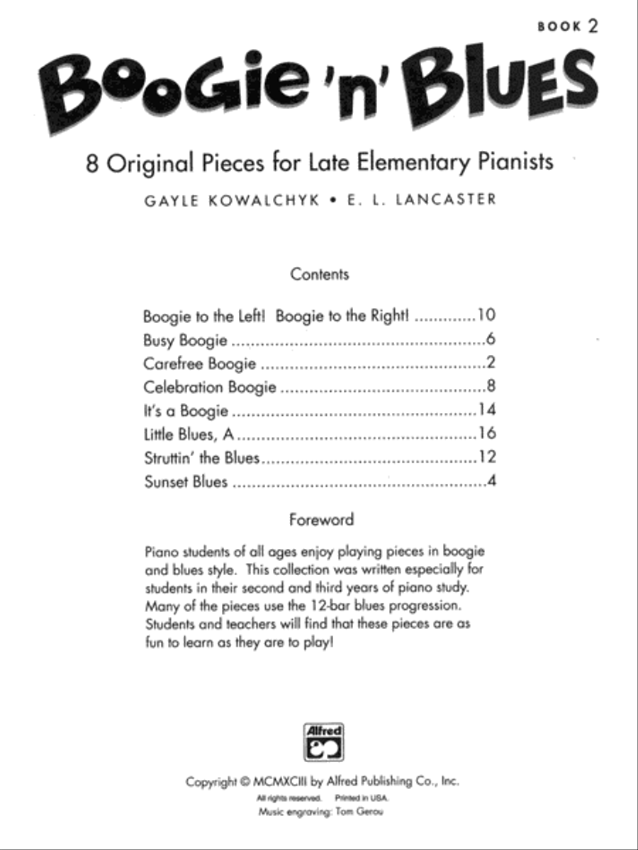Boogie 'n' Blues, Book 2 Boogie 'n' Blues, Book 2 Easy Piano scores gallery preview page 5