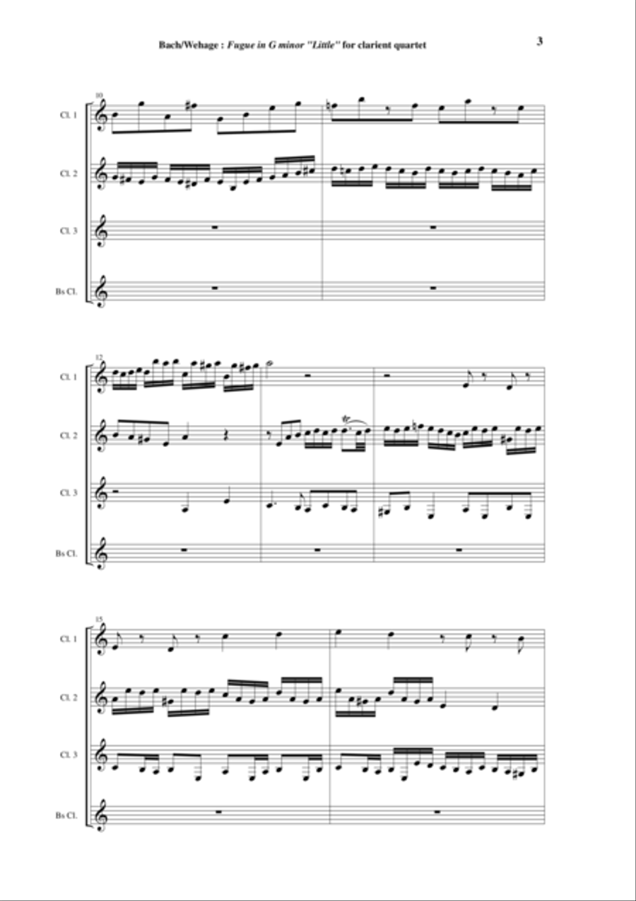 J. S. Bach: Fugue in g minor (