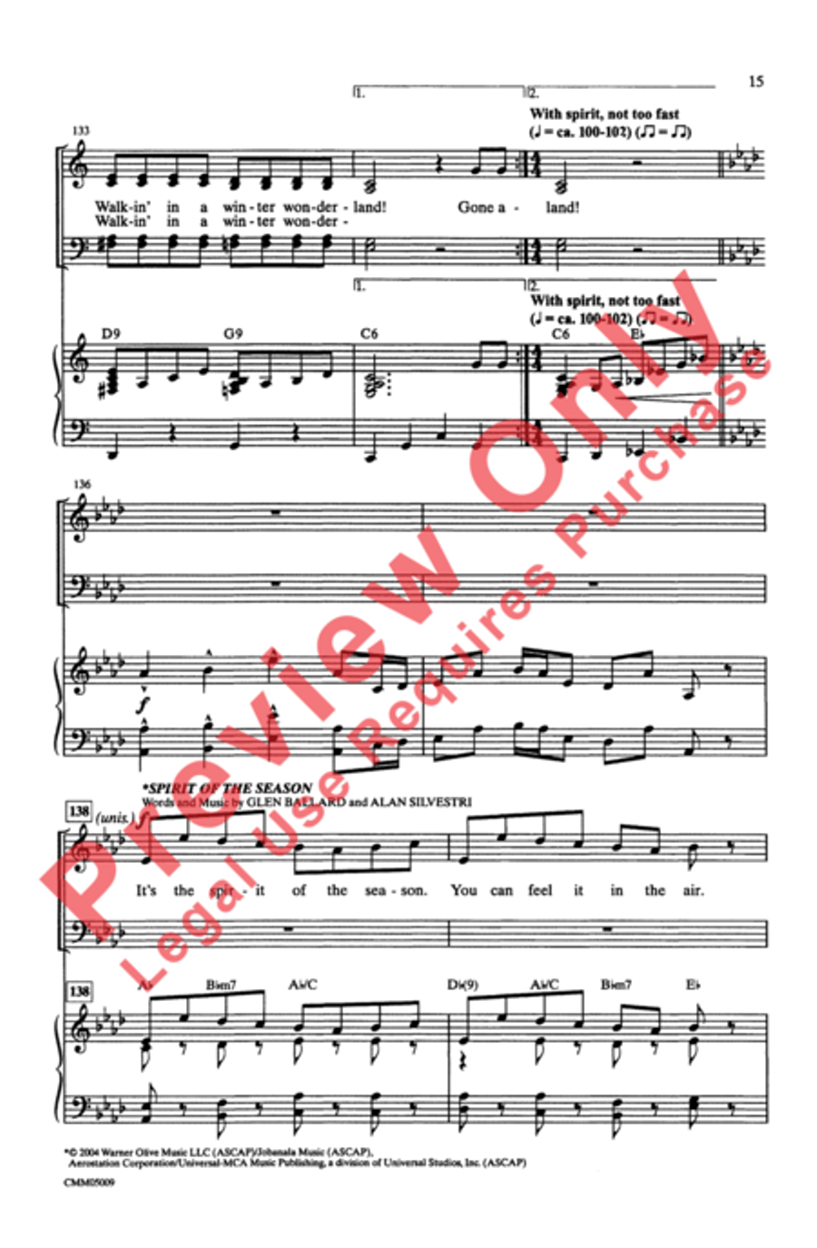 The Polar Express: A Choral Medley 4-Part scores gallery preview page 16