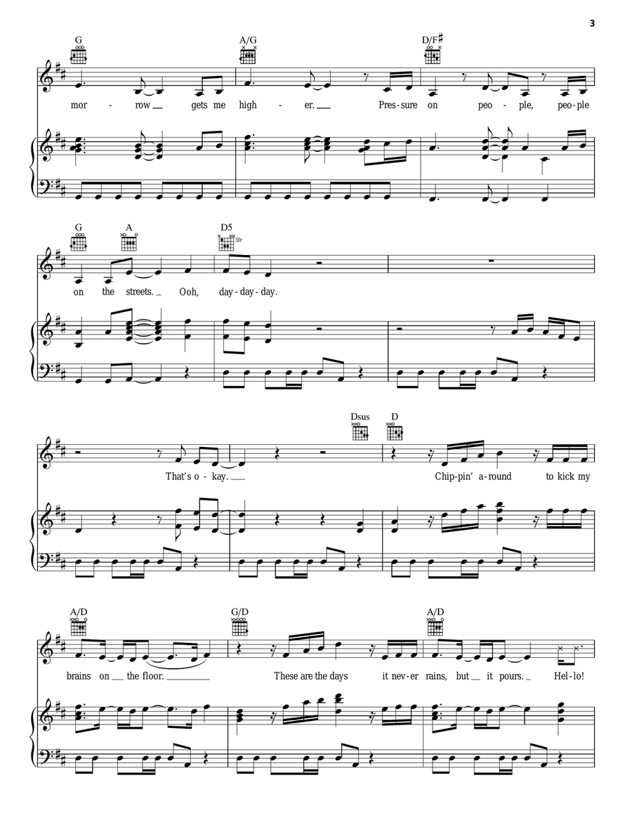 Under Pressure Under Pressure Acoustic Guitar scores gallery preview page 3