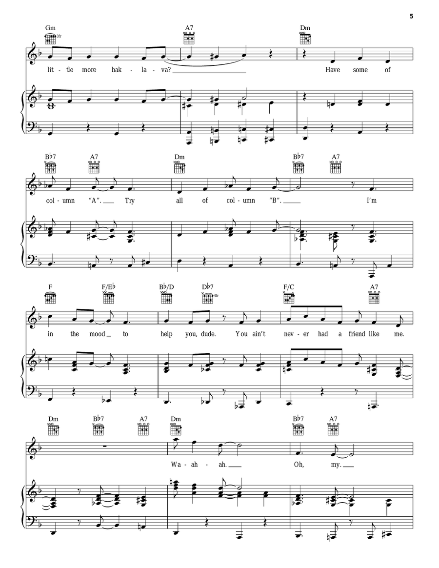 Friend Like Me (from Aladdin) Guitar scores gallery preview page 5