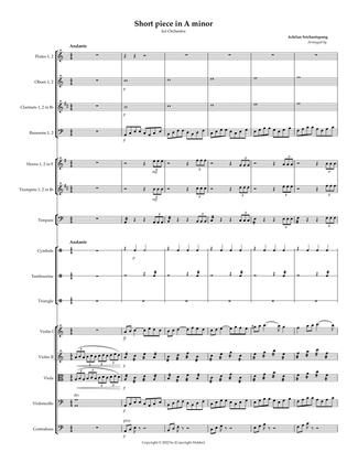 Short piece for Orchestra in A minor
