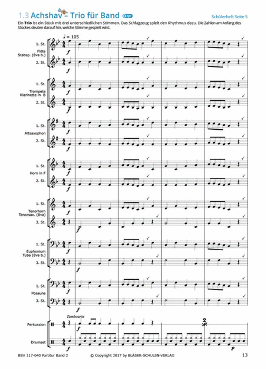 Gemeinsam Lernen und Spielen Band 2 Concert Band scores gallery preview page 3