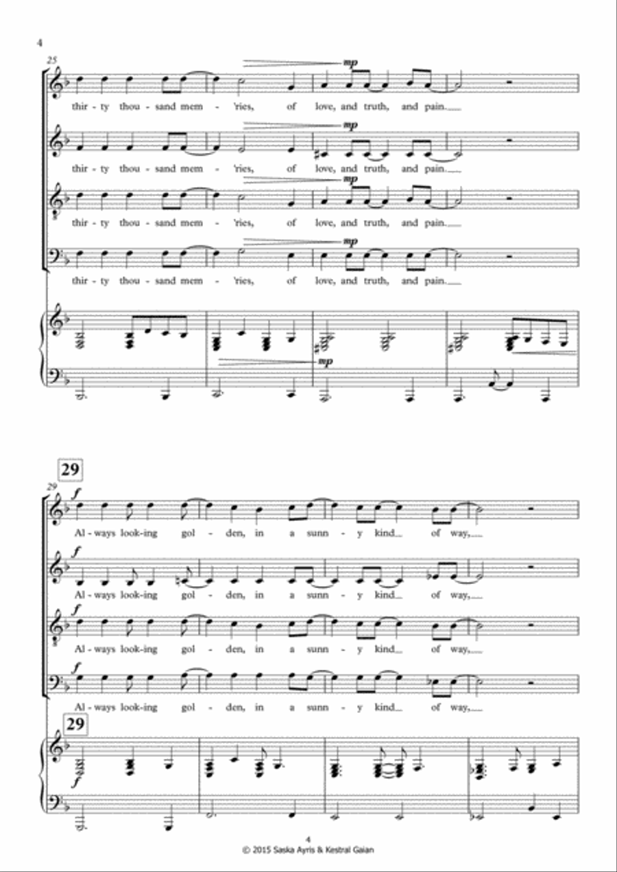 Golden Golden 4-Part scores gallery preview page 5