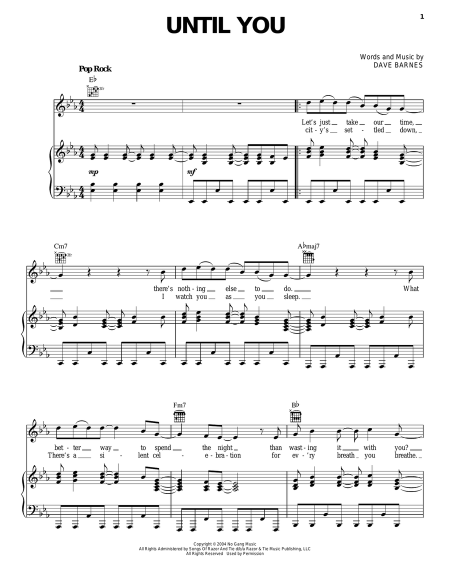 Until You Until You Acoustic Guitar scores gallery preview page 1