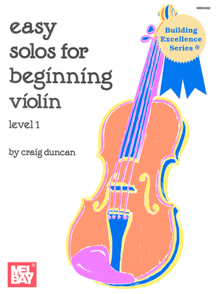 Book cover for Easy Solos for Beginning Violin, Level 1