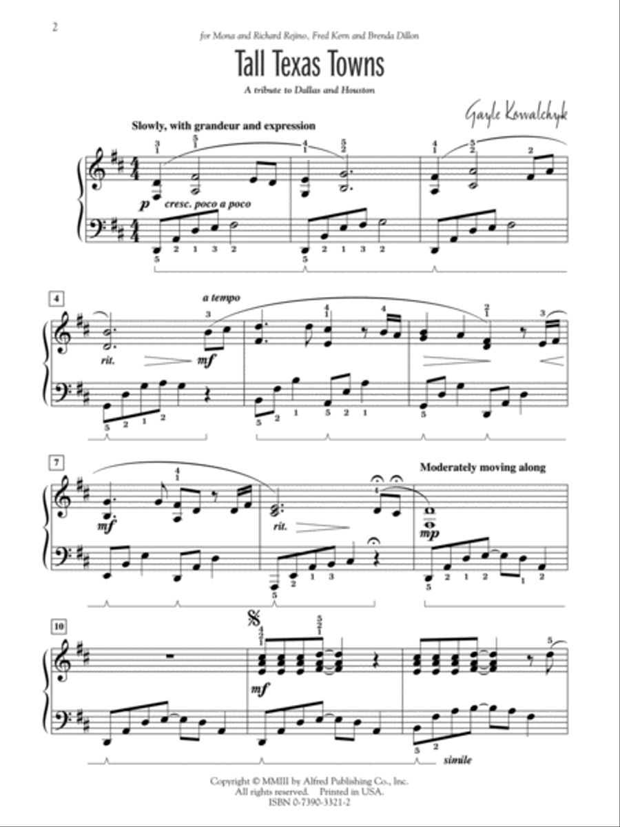 The Lone Star State The Lone Star State Piano Solo scores gallery preview page 2